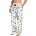 thumbnail image 2 of Uemuo Sea Creatures Pattern Men's Wide Leg Palazzo Lounge Pants with Pockets Light Weight Loose Comfy Casual Pajama Pants-, 2 of 9