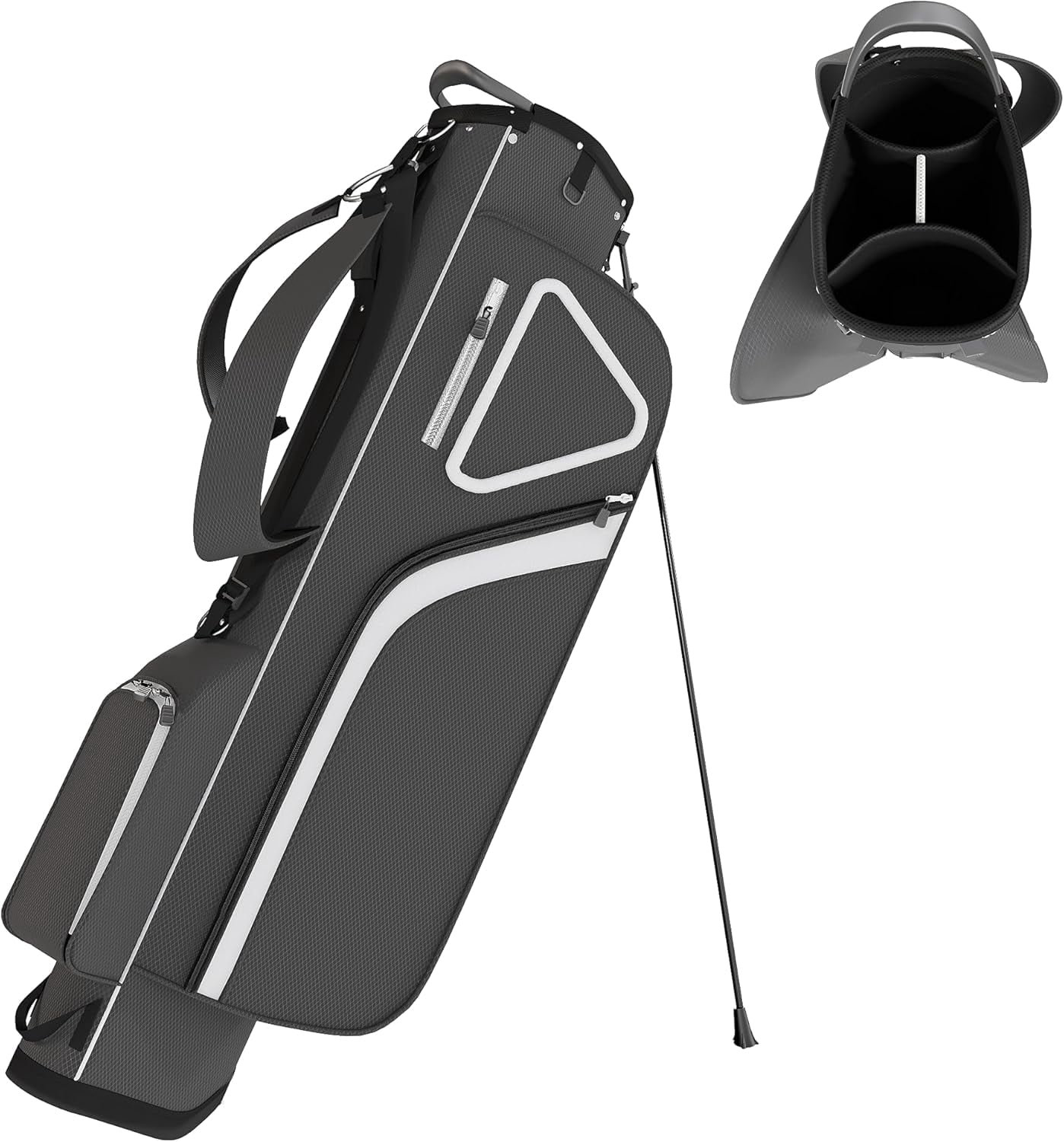 Ultra-Lite Golf Stand Bag - 3 Lbs, 4 Way Divider Portable Carry Case with Rain Hood for Men Women