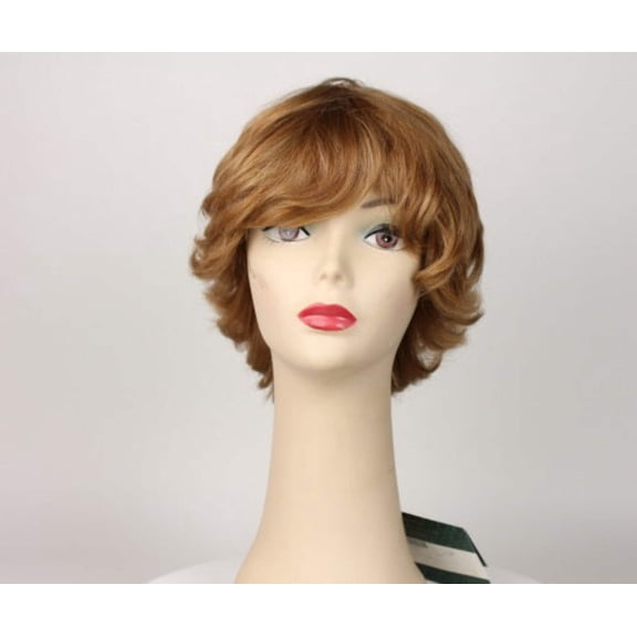 European Human Hair Freeda Wig Medium-Light Blonde Linda With Red Tones Size Medium