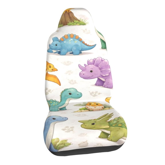 Cute Dinosaur Car Seat Covers Stretch Car Seat Protectors Universal Fit