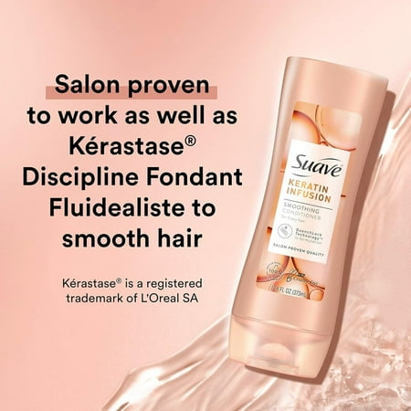 Suave Professionals Keratin Infusion Smoothing Shampoo and Conditioner with pump 28 oz 2 Count