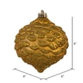 thumbnail image 7 of 6" Honey Gold Glitter Pine Cone 6/Bag, 7 of 7