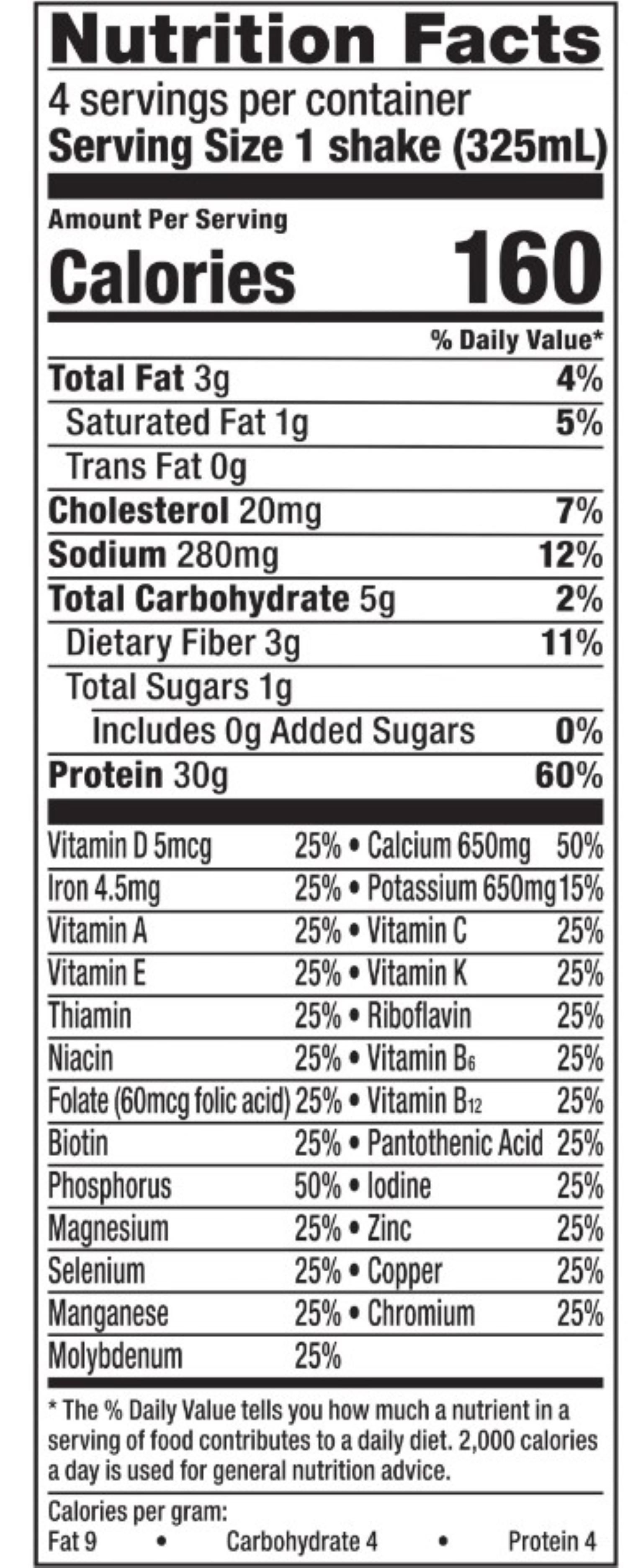 Equate Max Protein Nutrition Shake, Chocolate Flavored, Liquid, 11 fl oz, 4 Count