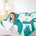 thumbnail image 4 of Homewish Swirl Stripes 7 Pieces Full Size Bedding Sets,Modern Artwork Full Size Bed in a Bag,Green White,Reversible, 4 of 8