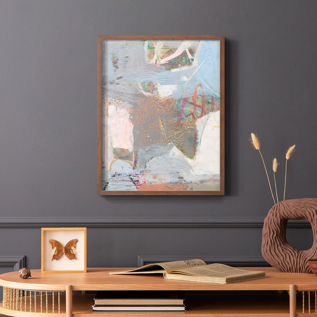 Minim II in Brown Solid Wood 11 x 14 Framed Print