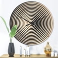 thumbnail image 2 of Designart 'Monochrome Optical Illusion ' Modern Wood Wall Clock, 2 of 5