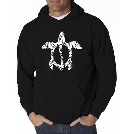 Los Angeles pop art Men's hooded sweatshirt - honu turtle - Hawaiian