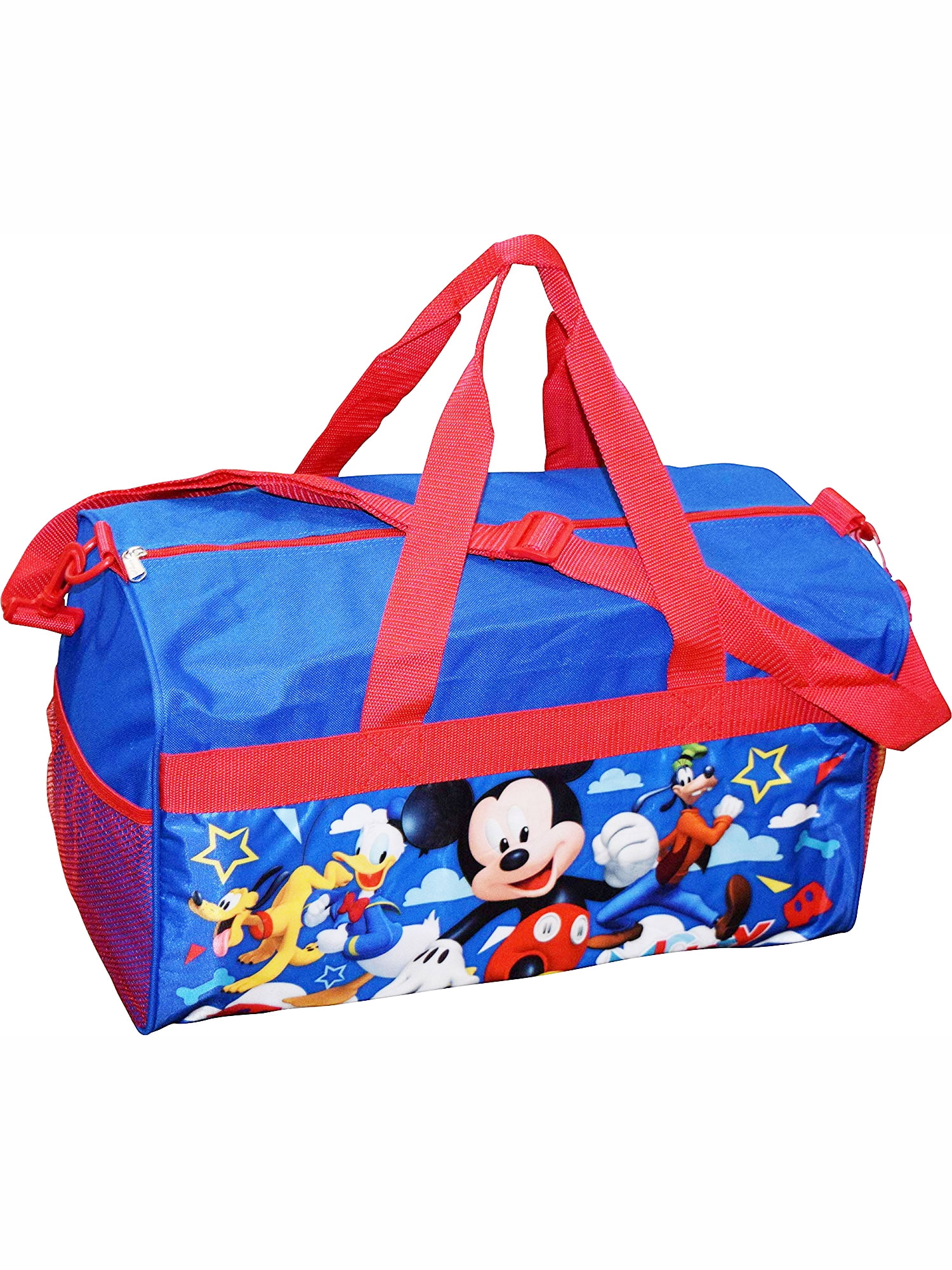 Boys 18 Mickey Mouse Blue/Red Duffel Bag Standard