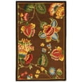 thumbnail image 4 of SAFAVIEH Chelsea Hayleigh Floral Wool Area Rug, Brown, 4'6" x 6'6" Oval, 4 of 10
