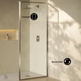 thumbnail image 3 of Pierre 34 x 76 Framed Fixed 3/8 in. (10mm) Clear Tempered Glass Shower Door with Nickel Brushed Frame, 3 of 6