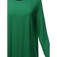 thumbnail image 4 of A2Y Women's Premium Solid Long Sleeve Round Hem Crew Neck Top Shirt Forest Green S, 4 of 7