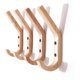 thumbnail image 1 of Percheros de madera BRILLAR con doble gancho Juego de 4 16 x 6 x 2,5 cm, 1 of 5