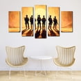 thumbnail image 3 of Cuadro decorativo Cuadros Abigail para Sala Comedor y Recamara Abstracto Soldados en Atardecer Naranja juego de 5 piezas, 3 of 5