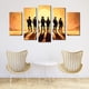 thumbnail image 3 of Cuadro decorativo Cuadros Abigail para Sala Comedor y Recamara Abstracto Soldados en Atardecer Naranja juego de 5 piezas, 3 of 5