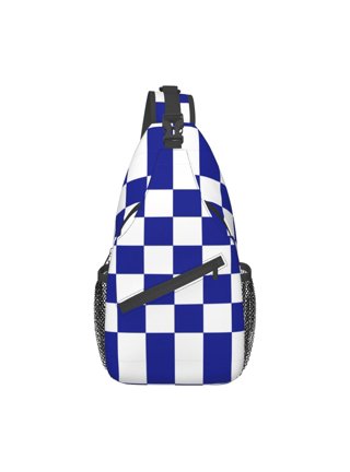 MK Gdledy Checkered Mens Sling Bags Chest Shoulder Backpack