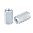 thumbnail image 1 of Unique Bargains 5pcs M6x10x18mm Coupling Nuts, Galvanized Carbon Steel, (New), 1 of 4