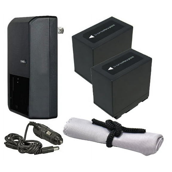 Panasonic HC-X1000 'Intelligent' Batteries (2 Units)   AC/DC Travel Charger   Microfiber Cloth