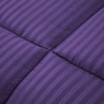 thumbnail image 6 of DNG Creations 3 Piece Damask Stripe Comforter 100% Egyptian Cotton 550 GSM Filling ( Full/Queen Size ) All Season 800 Thread Count - Stripe Purple Colour, 6 of 6