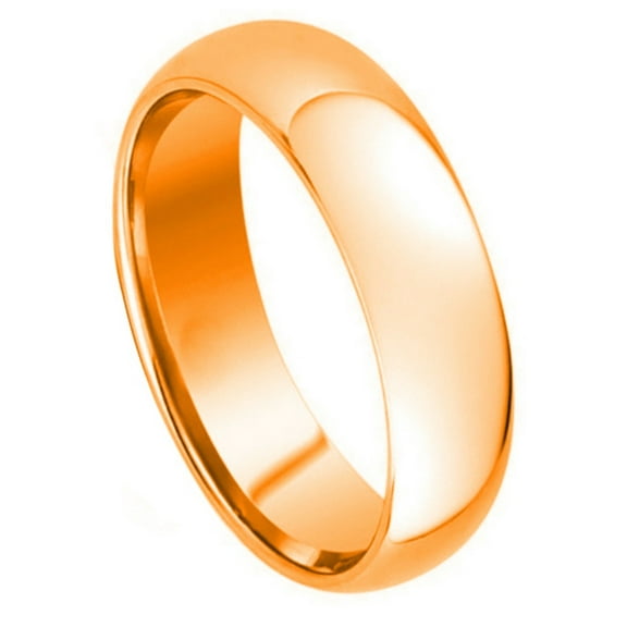 5mm Tungsten Carbide Classic Domed Rose Gold Plated Wedding Band Ring For Men or Ladies