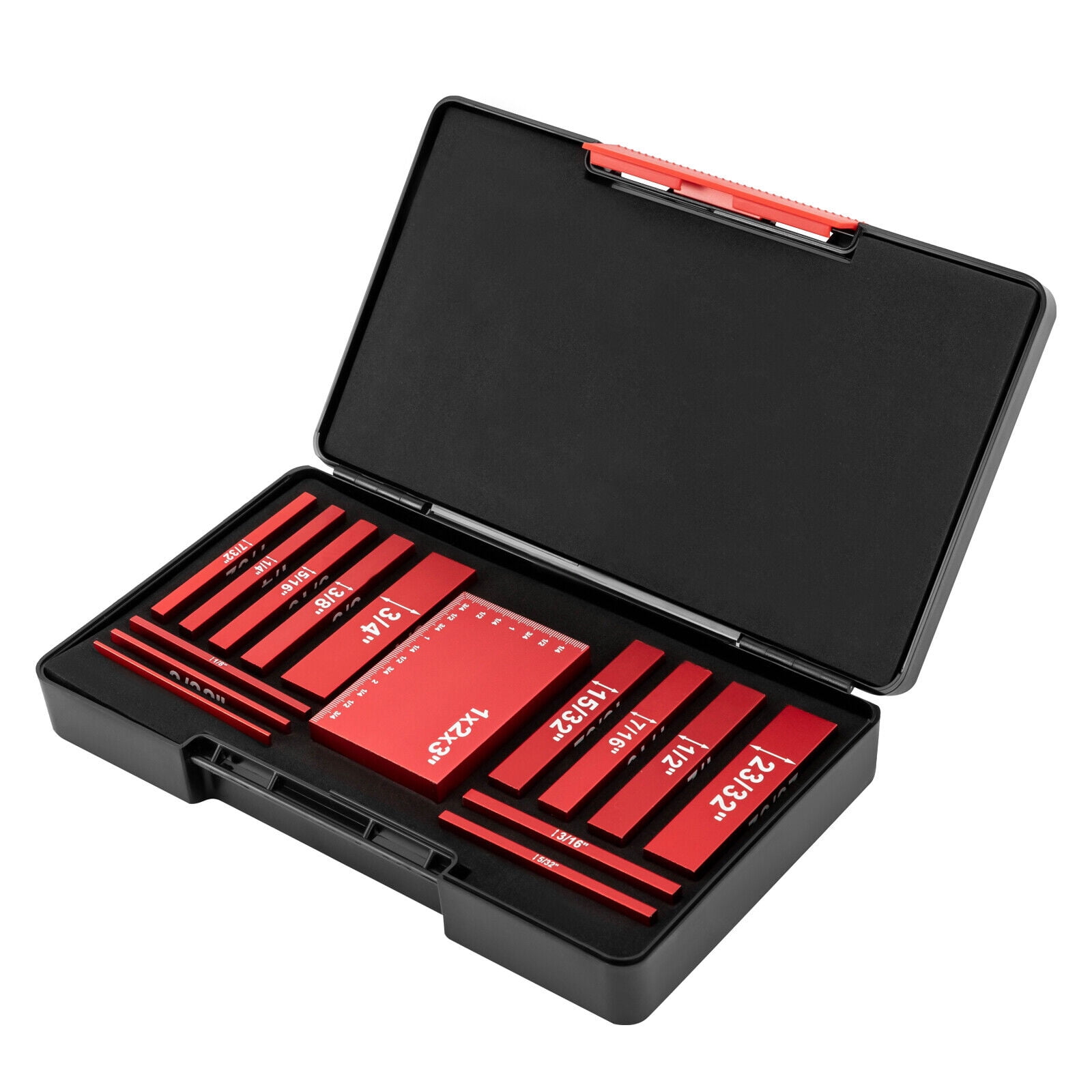 Setup Blocks Woodworking Tools - 15-Piece Gauge Block Set with Precise for Router Bits, Saw Blades