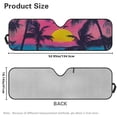 thumbnail image 3 of Psesaysky Front Windshield Sun Shade Purple Hawaii Sunset Foldable Car Sun Shade Fit for SUV Truck Off-road Vehicle, Keep Car Interior Cooler, 3 of 7