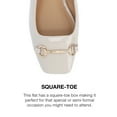 thumbnail image 6 of Journee Collection Womens Ceecy Tru Comfort Foam Sling Back Buckle Square Toe Flats, 6 of 6