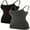 Gray/Black, variant on Women's Women's Basic Casual Long Camisole Cami Top Regular Womens Undershirts, 2 Pack