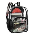 thumbnail image 2 of PVC Transparent Backpacks Clear Backpack for Travel and Outings Ghost Standing under A Mushroom, 2 of 7
