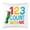 123 Count With Me, variant on Eric Carle Washable A is for Apple Toddler Pillow, Multicolored, 18"x18"
