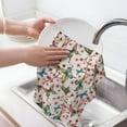 thumbnail image 6 of Sikiie Floral With Butterflies Waffle Weave Kitchen Dish Cloth,Super Absorbent Kitchen Dish Towels 16*26 Inches for Dish Rags Washing Dishes, Drying Dishes, 6 of 7