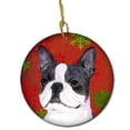 thumbnail image 1 of Carolines Treasures SS4723-CO1 Boston Terrier Flocons de Neige Rouges Ornement en Céramique de Noël, 1 of 2