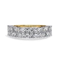 thumbnail image 2 of AFFY Double Row Eternity Wedding Band Ring for Women, 1.10 Carat (ctw) Radiant and Round Cut Lab Grown Diamond Ring In 10K Solid Yellow Gold F-G, VS-SI Quality Ring Size-6.5, 2 of 6