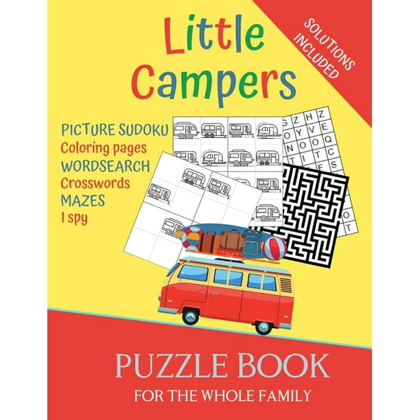 Little Campers Puzzle Book for the Whole Family Camping Puzzle with