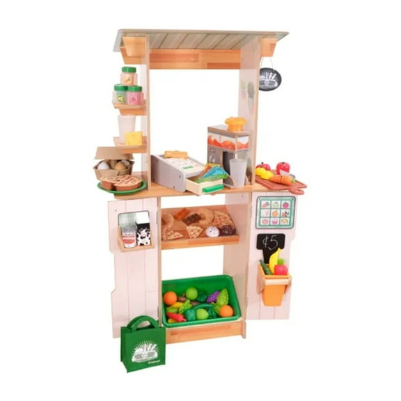 KidKraft Fresh Farm Wooden Market Stand with 96 Accessories