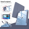 thumbnail image 4 of Kenke Case Compatible with iPad (A16) 11th Generation 11 inch 2025, iPad 10th Generation 10.9 Inch 2022 with Pencil Holder, Slim Protective Cover with Clear Back Shell, Auto Wake/Slee,Purple, 4 of 9