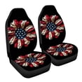 thumbnail image 7 of ZIATUBLE American Flag Car Seat Covers Sets 2 Pcs Aesthetic Front Seat Covers for Cars Auto Interior Seat Protector Universal Fit for SUV Sedan Van Car Decor Accessories for 4th of July, 7 of 7