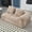 Beige, variant on Demi Bonn 62" Plush Chenille Loveseat Sofa, Modular Sleeper for Living Room, Bedroom, Apartment Lounge, Stylish & Comfortable Couch, White