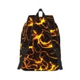 thumbnail image 2 of Naloa Orange Lightning Canvas Backpack for Men Women Rucksack Casual Travel Daypack College Tote Satchel Bookbag for Teens-Medium, 2 of 7