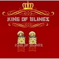 thumbnail image 6 of King of Bling's 0.56ct Cubic Zirconia 925 Yellow Sterling Silver Women's Hip Hop Square Earrings, 6 of 12