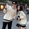 thumbnail image 4 of Suéteres de mujer dulces cálidos de invierno estilo coreano diario que combinan con todo para parejas kawaii elegantes universitarios sueltos jóvenes diseño simple mujer, 4 of 5
