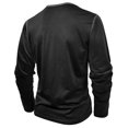 thumbnail image 2 of Jalioing Long Sleeve Casual Shirt for Men Cotton Crew Neck Button T Shirt Solid Color Basic Loose Pullover Tee, 2 of 5