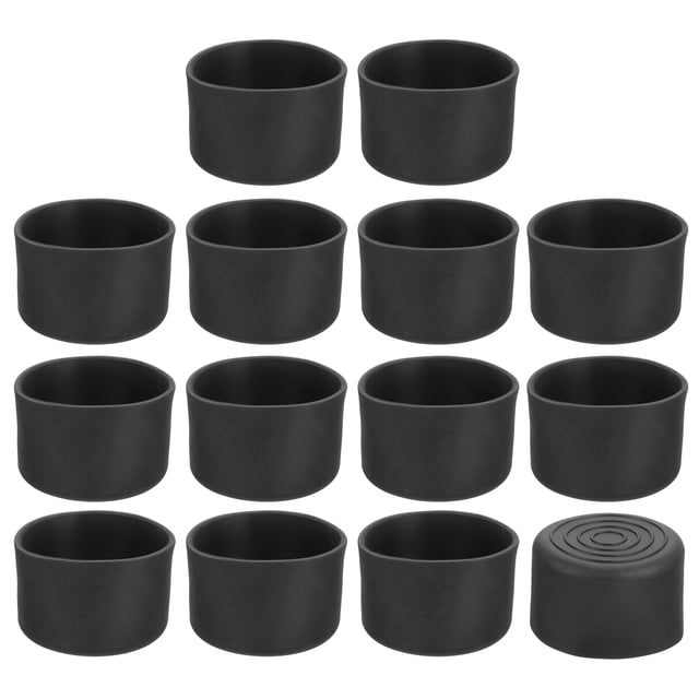 Uxcell 14Pcs Tapones para Patas de Silla, 35mm (1-3/8 pulgadas) Puntas para Patas de Silla Sin Marcas, Protectores de Suelo Antideslizantes para Patas de Silla, Negros