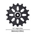 thumbnail image 4 of Sonducket Polea de cambio trasera práctica FOVNO, resistente al desgaste, ligera, guía de anchos, soporte de rueda, guía de volante Ciclismo Negro 16T, 4 of 6