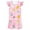 Pink, variant on KAOOCXU Girl Versatile Dress Cartoon Dog Printed Flying Sleeve O-Neck Stylish Casual Dresses Pajamas Skin Friendly Relaxed Fit Activewear