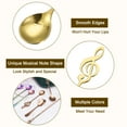 thumbnail image 3 of Uxcell 6Pack 6" Stainless Steel Music Note Spoon Mini Coffee Dessert Spoons, Gold, 3 of 6