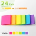 thumbnail image 6 of Heluo.Zu 24 Pads Sticky Notes 3x3,Self-Stick Mini Notepad 74 Sheet/Pad Total 1776 Sheets,Bright, 6 of 9