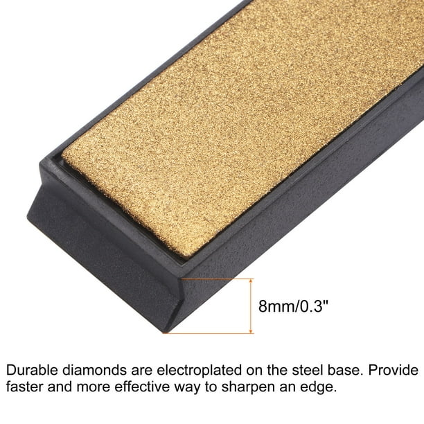Unique Bargains 150mm x 20mm 150 Grits Titanium Coated Diamond Whetstone Sharpening Stone