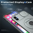 thumbnail image 3 of SaniMore Case for iPhone X/XS, Slidng Camera Window with Kickstand Holder, Magnetic Car Mount, Function Slim Fit Protection Shockproof Anti-fall Magnetic Cover for iPhone X/XS, Gray, 3 of 6