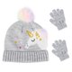 thumbnail image 1 of 1 conjunto de gorro y guantes de punto gris para niño, 1 of 4