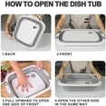 thumbnail image 4 of Collapsible Washing Up Bowl, Multi Function Bowl Drying Rack, Portable Cutting Board, Retractable Drain Washing Basket Basin Vegetable Fruit Tray for for Camping, Picnic, Kitchen, 4 of 7
